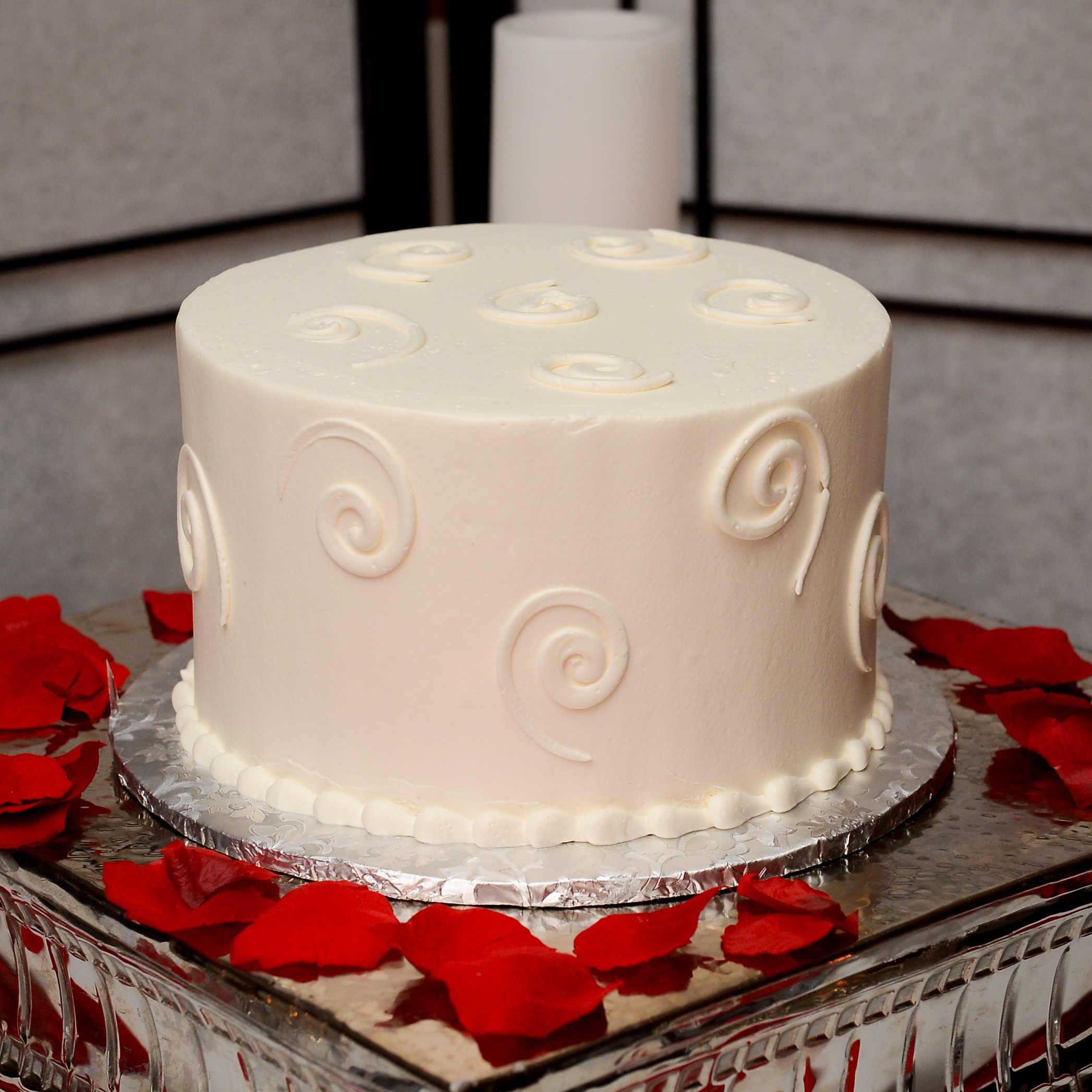 Classic Swirled Wedding Cake