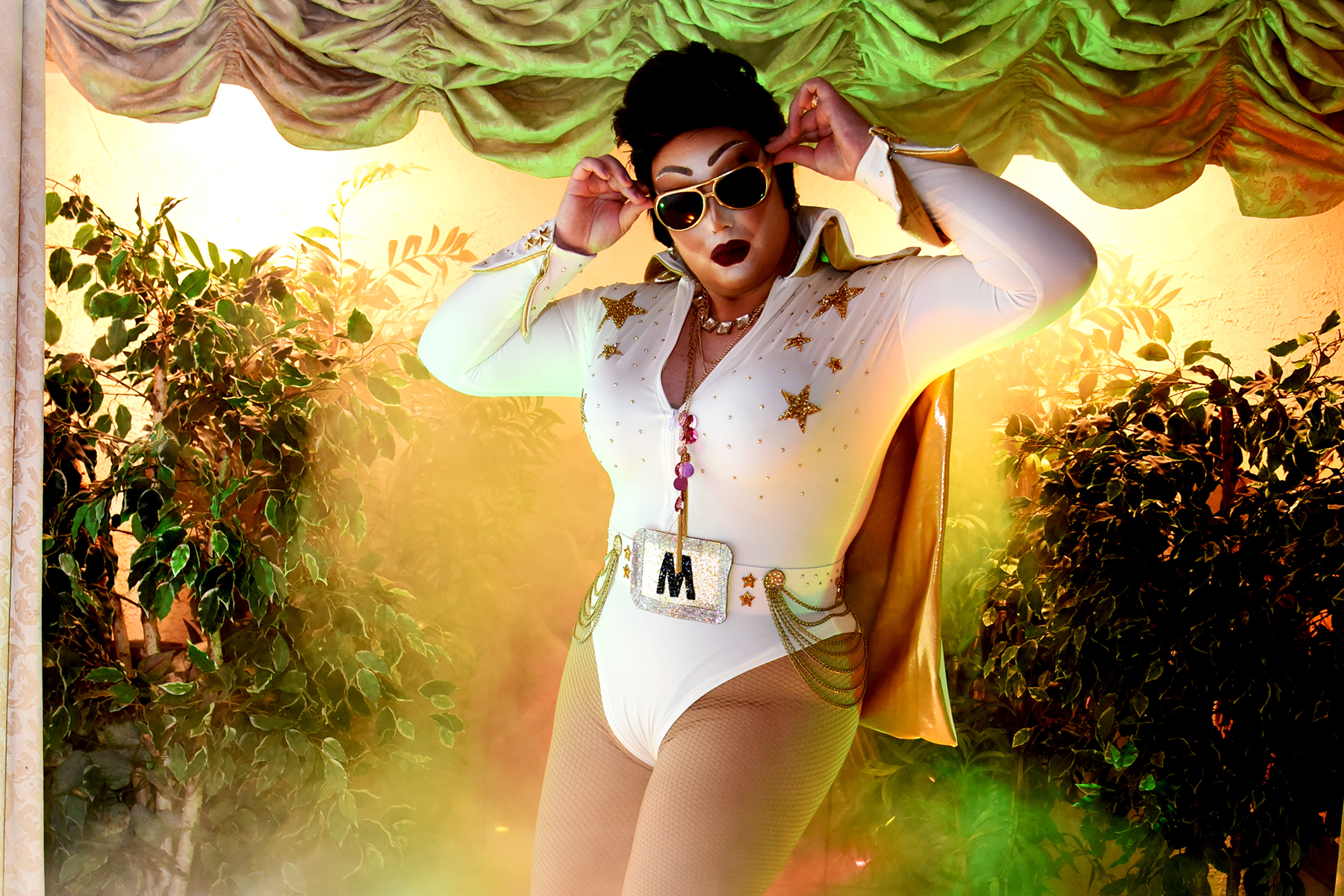 Drag queen Elvis impersonator