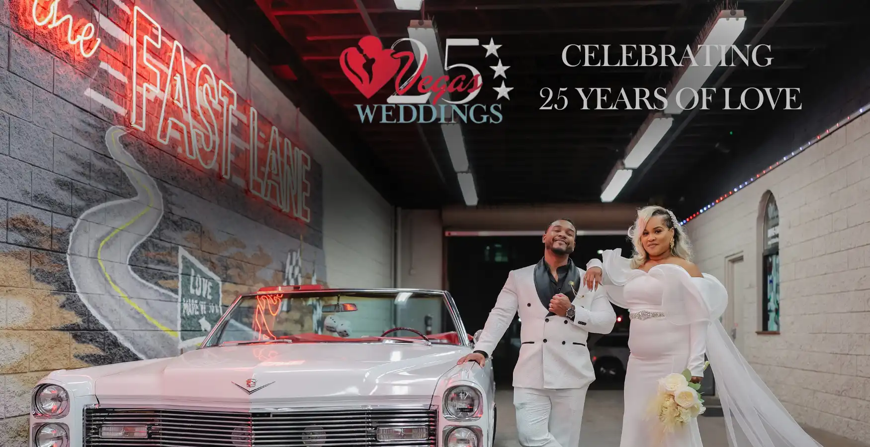 Vegas Weddings 25th Anniversary Giveaway promotion celebrating 25 years of weddings in Las Vegas